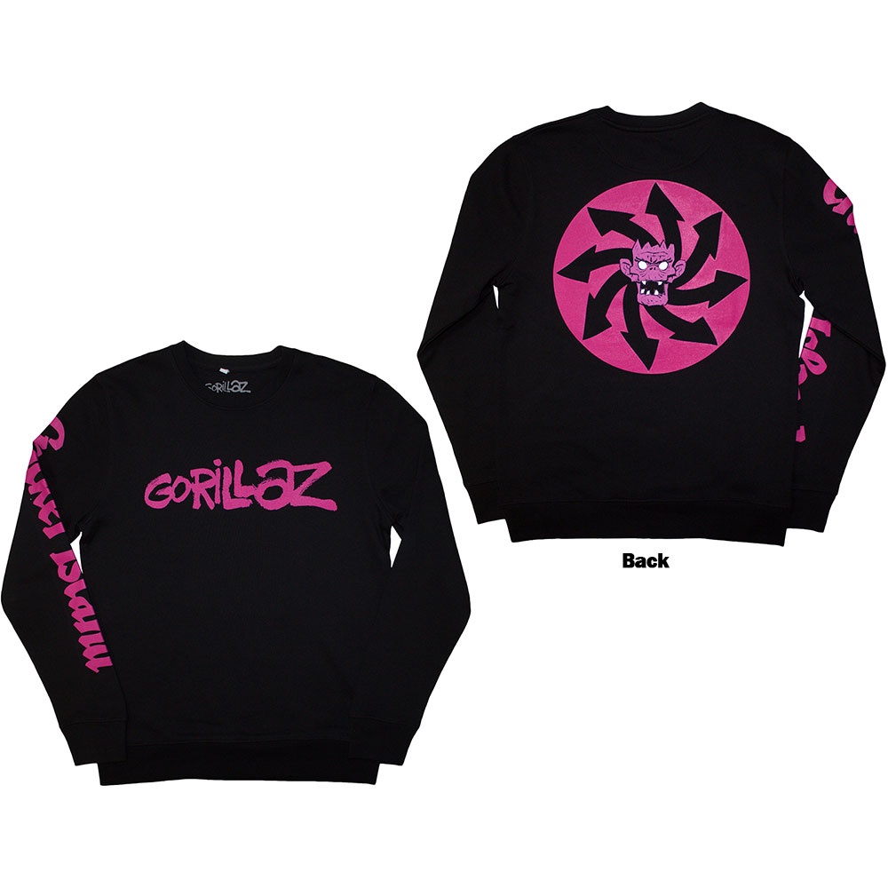 Gorillaz - Craker Island Pazuzu Spiral Sweater/trui - Zwart